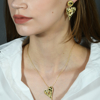 Picture of Textured Heart Dangle Earrings