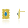 Picture of Filigree Tile Gemstone Studs