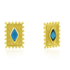 Picture of Filigree Tile Gemstone Studs