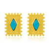 Picture of Filigree Tile Gemstone Studs