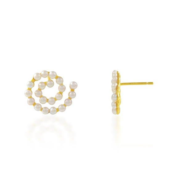 Picture of Spiral Round Beaded Studs