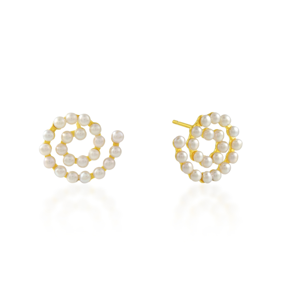 Picture of Spiral Round Beaded Studs