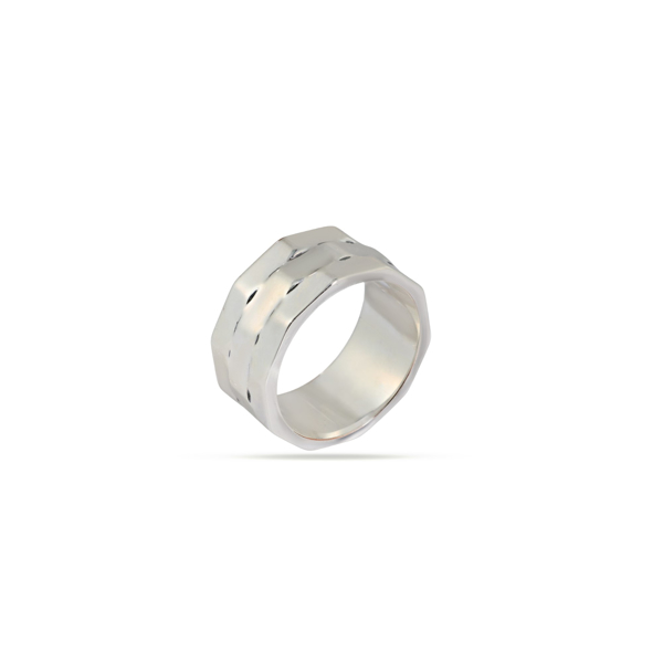 Picture of Faceted Wide Band Ring