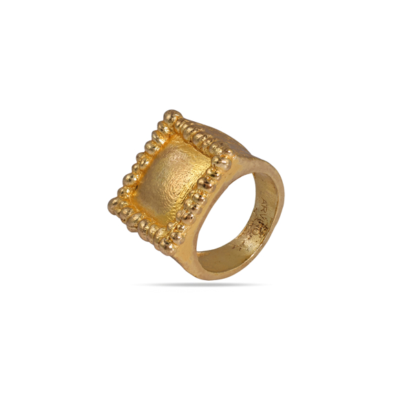 Picture of Beaded Border Square Signet Ring