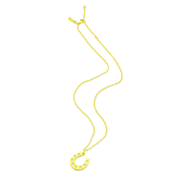 Picture of Paved Horseshoe Charm Necklace