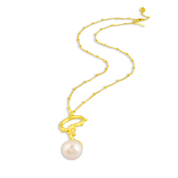 Picture of Twisted Loop Gemstone Drop Pendant Necklace