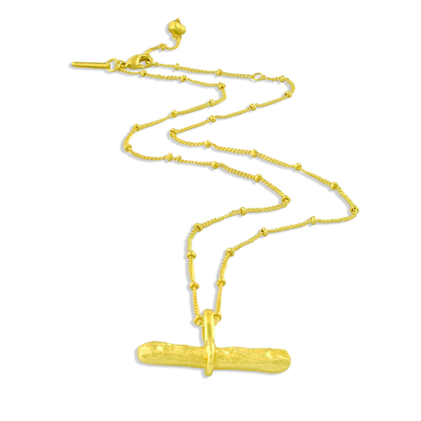 Picture of Molten T-Bar Pendant Necklace