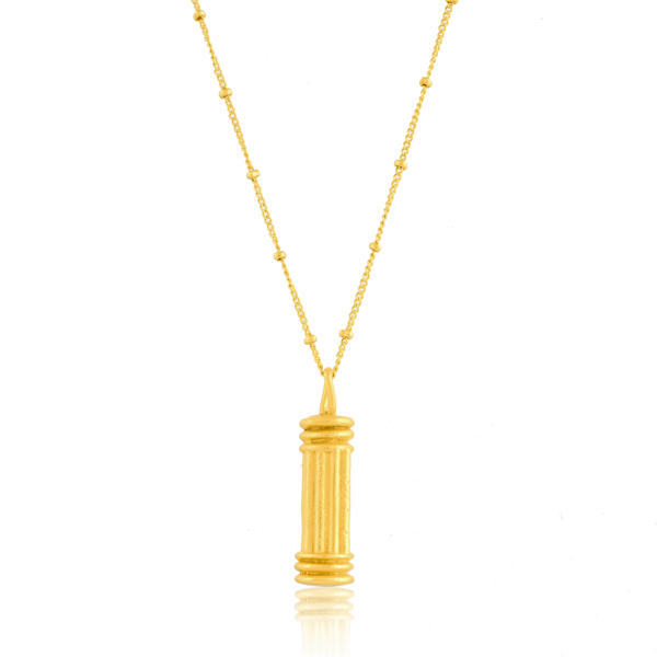Picture of Architectural Pillar Drop Pendant Necklace